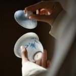 Qinghua Blue And White Porcelain Bamboo Gaiwan - Image 3
