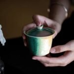 Multicolored Natural Kiln Variation Wood Firing Gaiwan